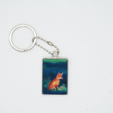 3DPhotoCase Naked Eye 3D Kirksite Keychain: Wood Badge Fox Patrol