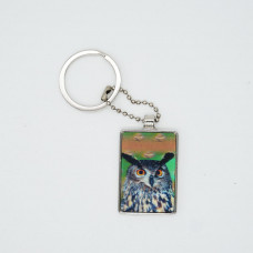 3DPhotoCase Naked Eye 3D Kirksite Keychain: Wood Badge Owl Patrol