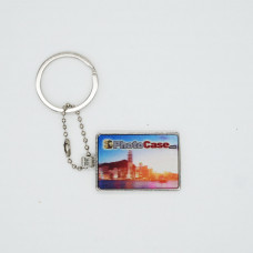 3DPhotoCase Naked Eye 3D Kirksite Keychain: Hong Kong Sunset