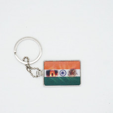 3DPhotoCase Naked Eye 3D Kirksite Keychain: Flag of Indian