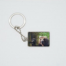 3DPhotoCase Naked Eye 3D Kirksite Keychain: Wood Badge Bear Patrol