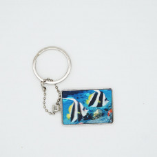 3DPhotoCase Naked Eye 3D Kirksite Keychain: Bannerfish