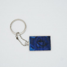 3DPhotoCase Naked Eye 3D Kirksite Keychain: Elegent Blue Rose